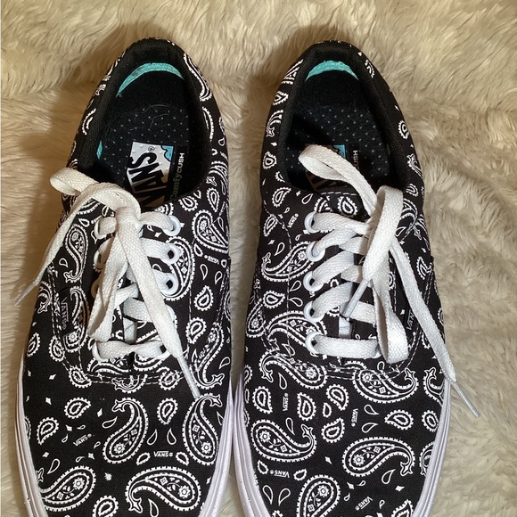 Vans Era Comfycush paisley black/white sneakers men’s 7.5/womens 9 - Picture 4 of 6